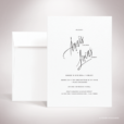 Galand – Faire-part recto/verso de mariage contemporain de style typographique par Julien Preszburger – Photo non contractuelle